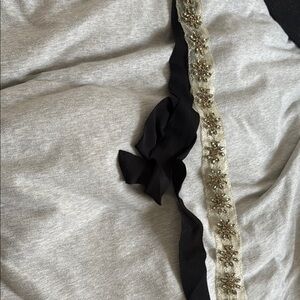 Embellished Black and Gold Sash